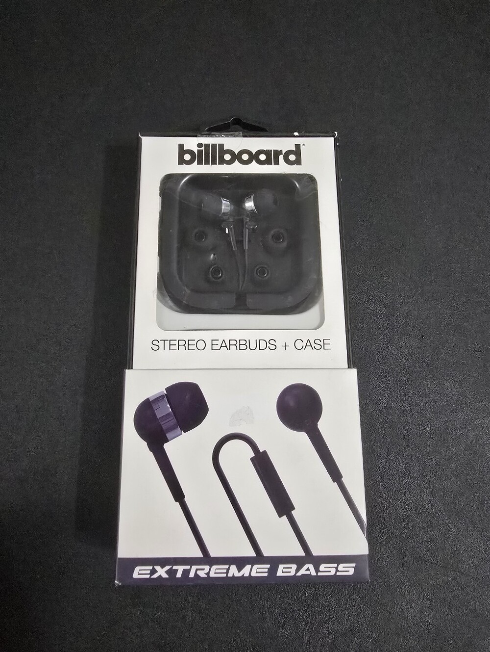 New billboard Extreme Bass Stereo Earbuds Plus Case Black